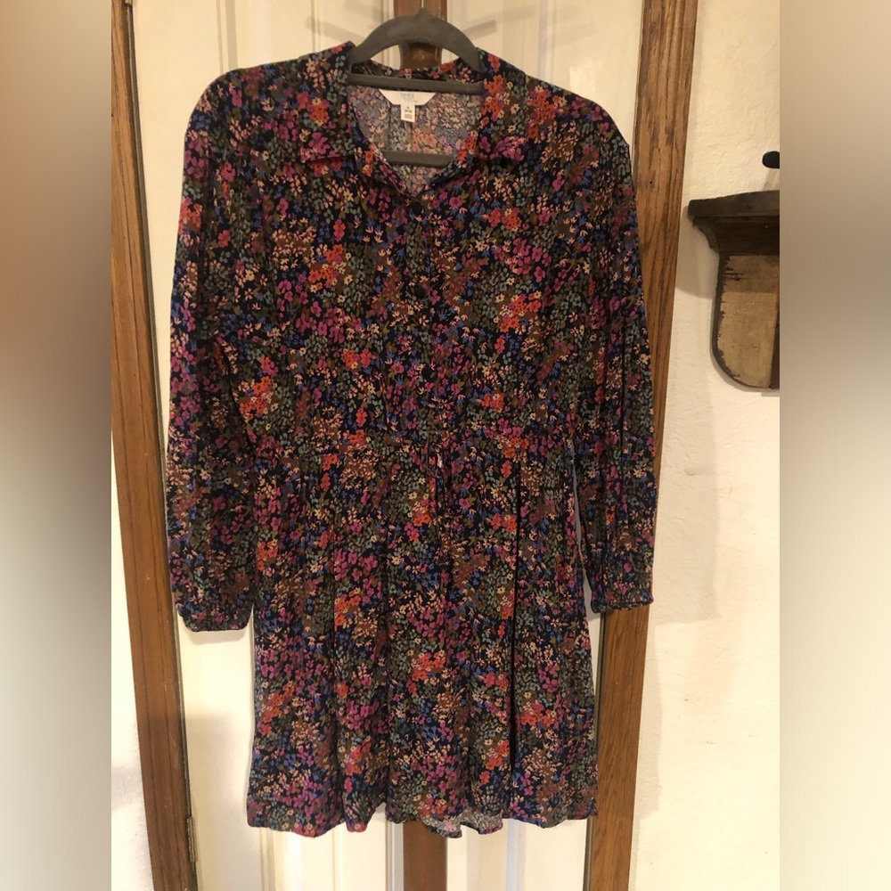 Time and Tru Floral Midi Dress - Multicolor
